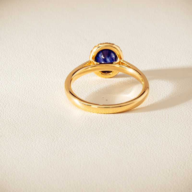 18ct Yellow Gold 1.58ct Sapphire & Diamond Nina Ring - Ring - Walker & Hall