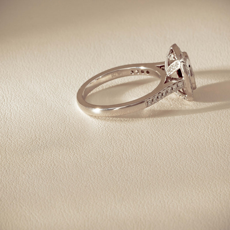 18ct White Gold 2.04ct Ruby & Diamond Cluster Ring - Ring - Walker & Hall