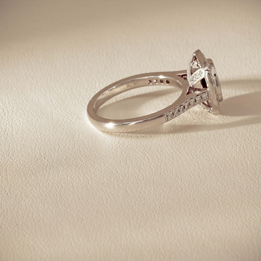 18ct White Gold 2.04ct Ruby & Diamond Cluster Ring - Ring - Walker & Hall