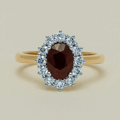 18ct Yellow Gold 1.44ct Ruby & Diamond Belle Ring - Ring - Walker & Hall