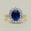 18ct Yellow Gold 3.33ct Sapphire & Diamond Belle Ring - Ring - Walker & Hall