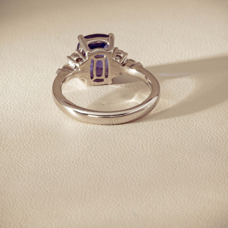 18ct White Gold 2.57ct Tanzanite & Diamond Oriana Ring - Ring - Walker & Hall