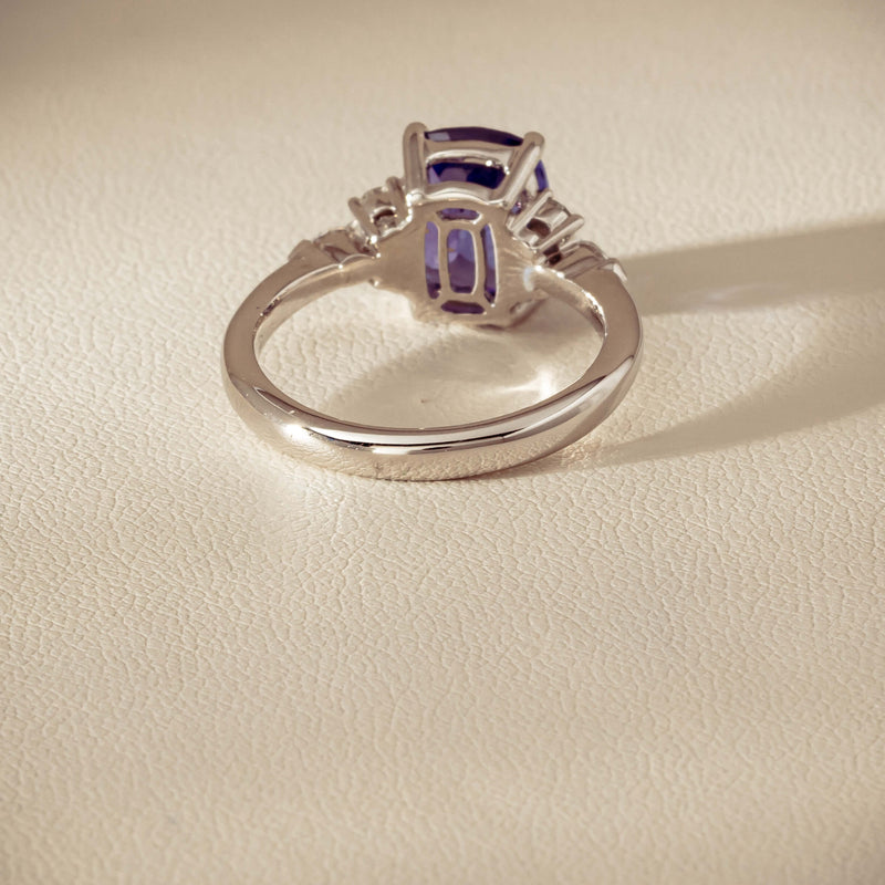 18ct White Gold 2.57ct Tanzanite & Diamond Oriana Ring - Ring - Walker & Hall