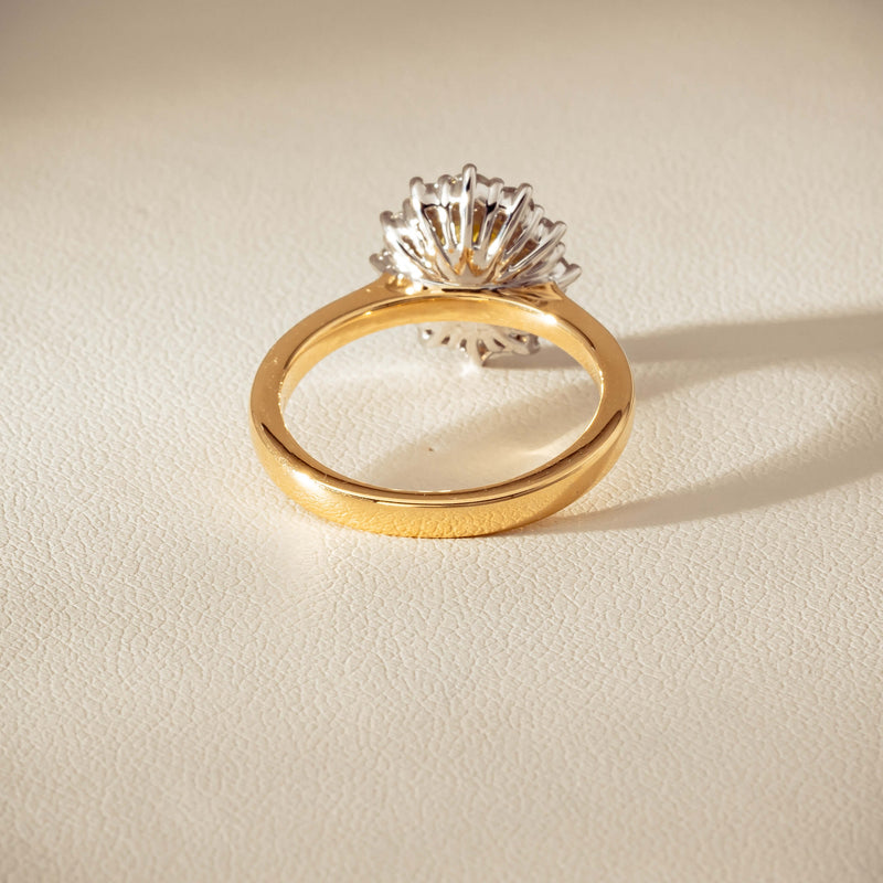 18ct Yellow Gold 1.51ct Yellow Sapphire & Diamond Belle Ring - Ring - Walker & Hall