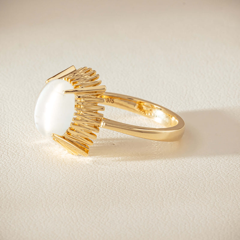 9ct Yellow Gold Moonstone Meteor Ring - Ring - Walker & Hall