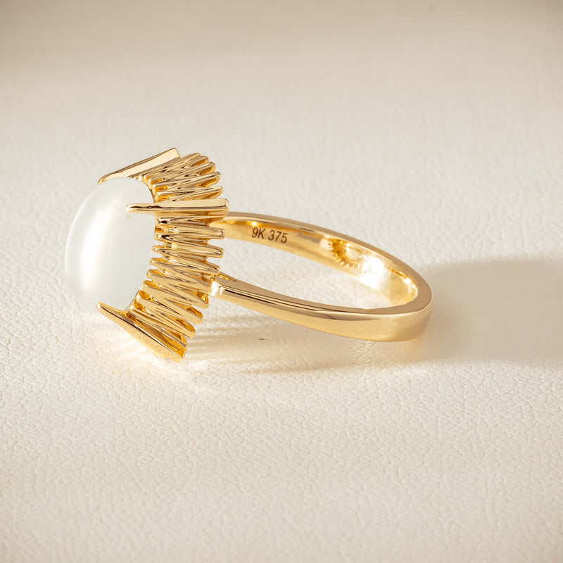 9ct Yellow Gold Moonstone Meteor Ring - Ring - Walker & Hall