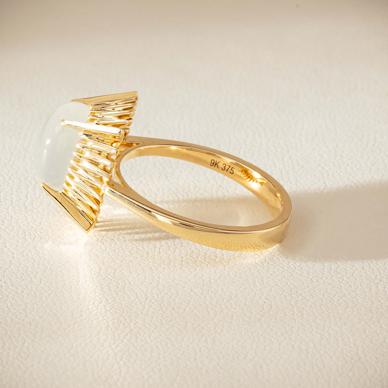 9ct Yellow Gold Moonstone Meteor Ring - Ring - Walker & Hall