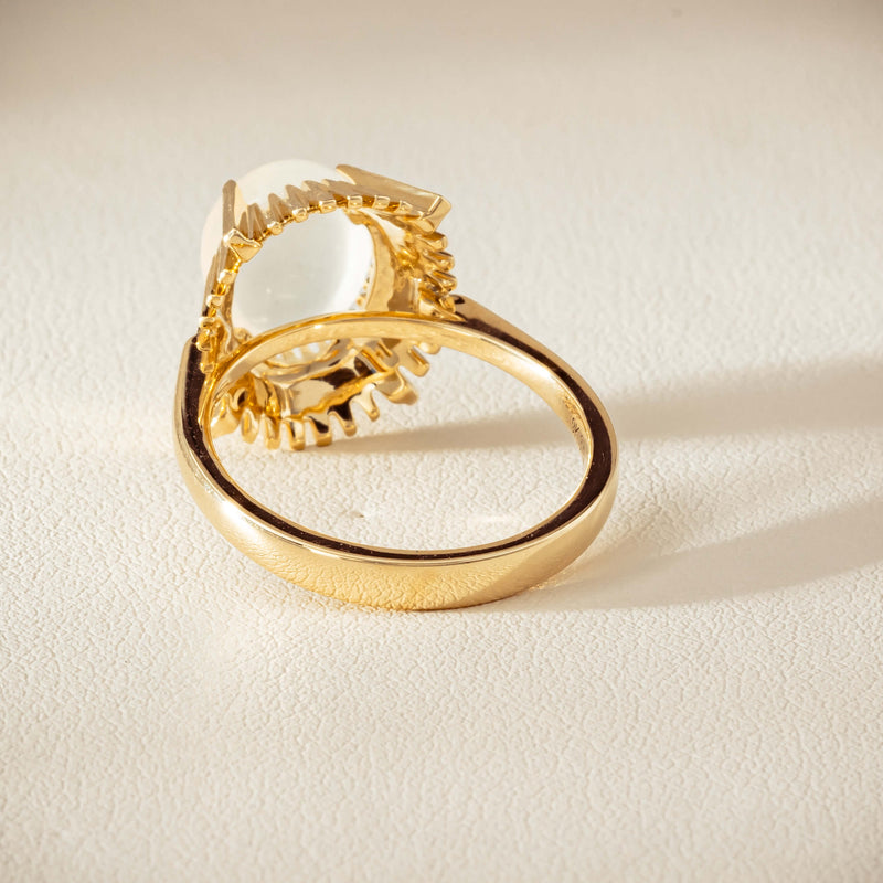 9ct Yellow Gold Moonstone Meteor Ring - Ring - Walker & Hall
