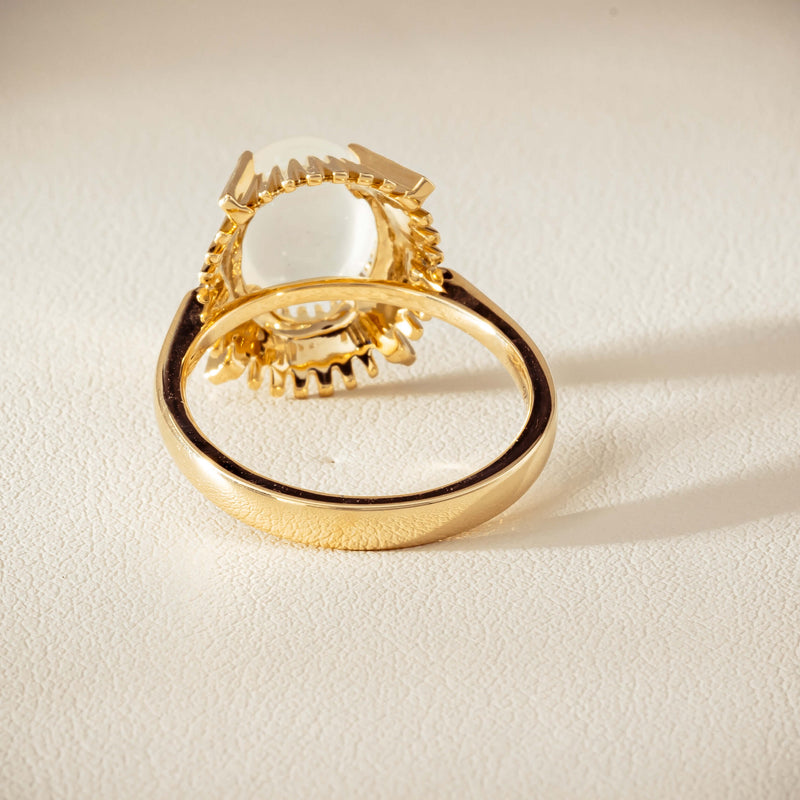 9ct Yellow Gold Moonstone Meteor Ring - Ring - Walker & Hall