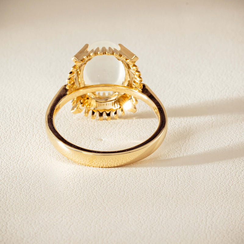 9ct Yellow Gold Moonstone Meteor Ring - Ring - Walker & Hall
