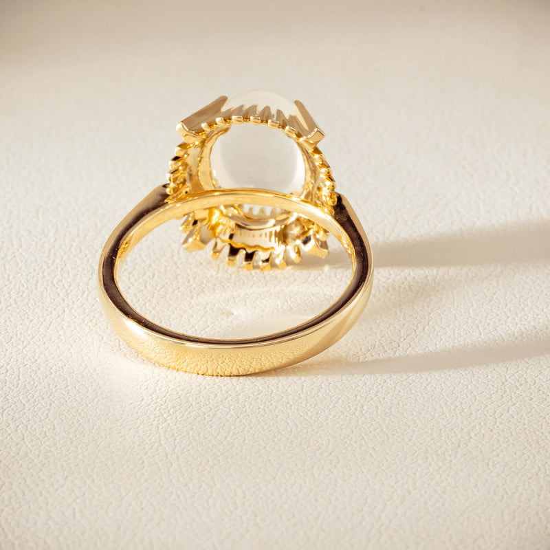 9ct Yellow Gold Moonstone Meteor Ring - Ring - Walker & Hall