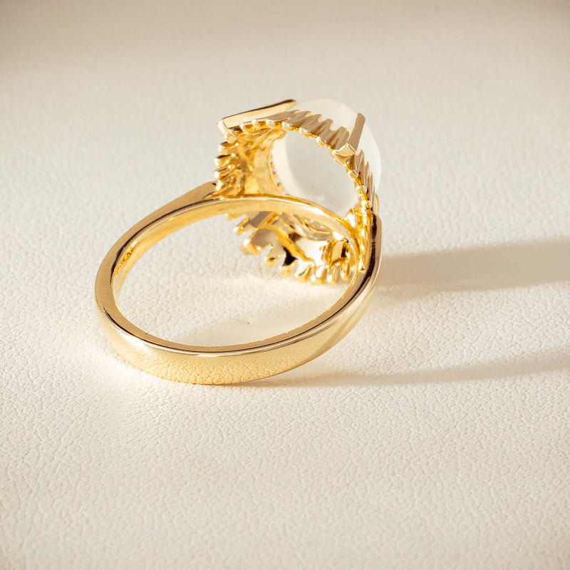 9ct Yellow Gold Moonstone Meteor Ring - Ring - Walker & Hall