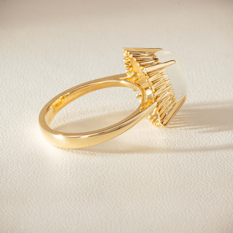 9ct Yellow Gold Moonstone Meteor Ring - Ring - Walker & Hall