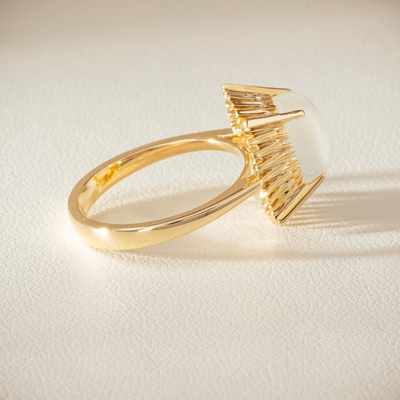9ct Yellow Gold Moonstone Meteor Ring - Ring - Walker & Hall