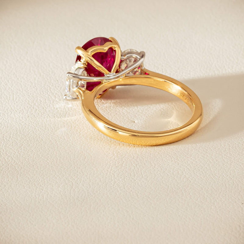 18ct Yellow & White Gold 4.54ct Ruby & Diamond Ring - Ring - Walker & Hall