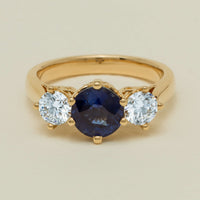 18ct Yellow Gold 2.03ct Sapphire & Diamond Coronado Ring - Ring - Walker & Hall