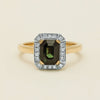 18ct Yellow Gold 2.15ct Green Sapphire & Diamond Empire Ring - Ring - Walker & Hall