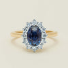 18ct Yellow Gold 2.20ct Sapphire & Diamond Belle Ring - Ring - Walker & Hall