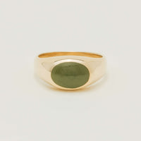 Deja Vu 9ct Yellow Gold Greenstone Ring - Ring - Walker & Hall