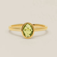 9ct Yellow Gold Peridot Iris Ring - Ring - Walker & Hall