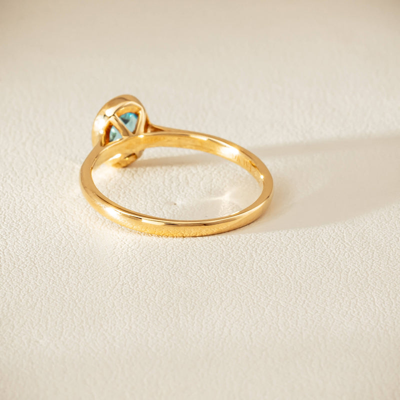 9ct Yellow Gold Blue Topaz Iris Ring - Ring - Walker & Hall