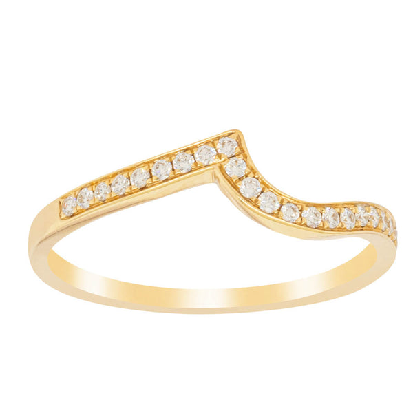 18ct Yellow Gold .12ct Embrace Band - Ring - Walker & Hall