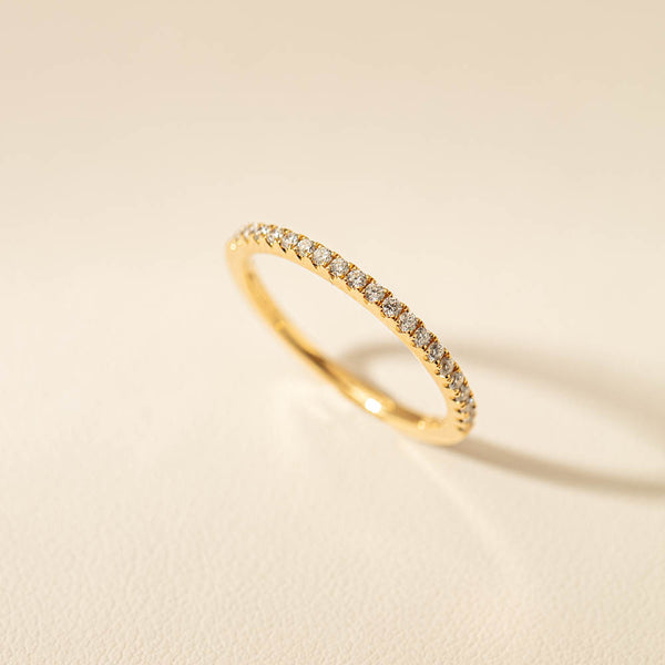 18ct Yellow Gold Diamond Millie Band - Ring - Walker & Hall
