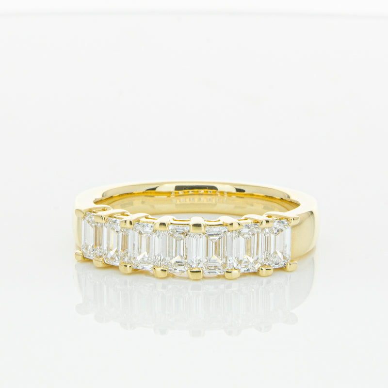 18ct Yellow Gold 1.02ct Emerald Cut Diamond Asra Ring-Ring-Walker & Hall
