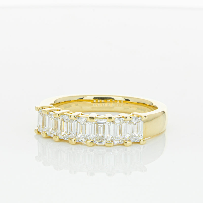 18ct Yellow Gold 1.02ct Emerald Cut Diamond Asra Ring-Ring-Walker & Hall