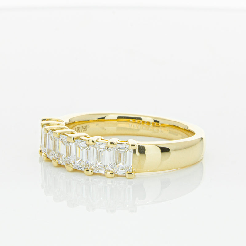 18ct Yellow Gold 1.02ct Emerald Cut Diamond Asra Ring-Ring-Walker & Hall