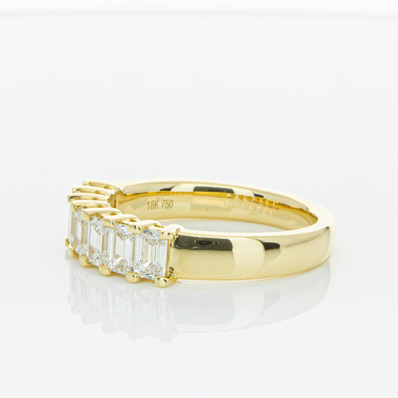 18ct Yellow Gold 1.02ct Emerald Cut Diamond Asra Ring-Ring-Walker & Hall