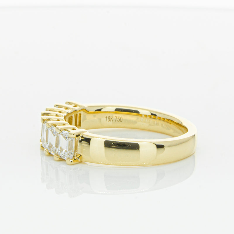 18ct Yellow Gold 1.02ct Emerald Cut Diamond Asra Ring-Ring-Walker & Hall