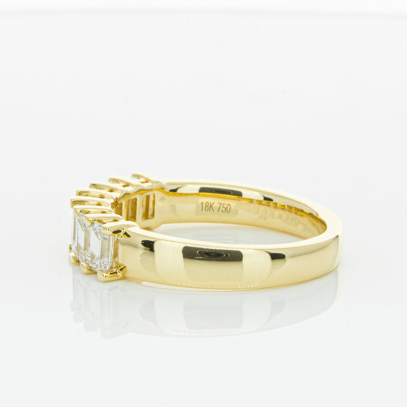 18ct Yellow Gold 1.02ct Emerald Cut Diamond Asra Ring-Ring-Walker & Hall