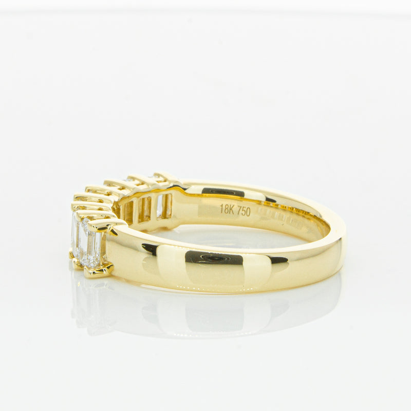 18ct Yellow Gold 1.02ct Emerald Cut Diamond Asra Ring-Ring-Walker & Hall