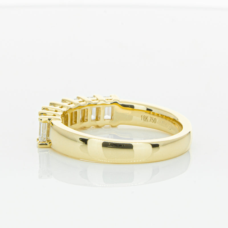 18ct Yellow Gold 1.02ct Emerald Cut Diamond Asra Ring-Ring-Walker & Hall