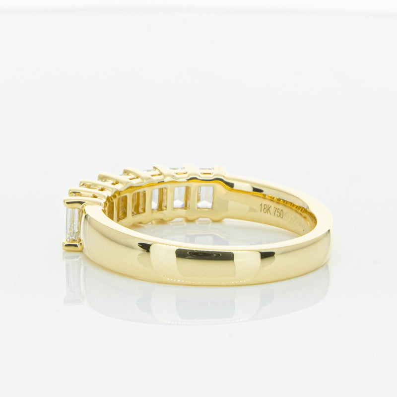 18ct Yellow Gold 1.02ct Emerald Cut Diamond Asra Ring-Ring-Walker & Hall