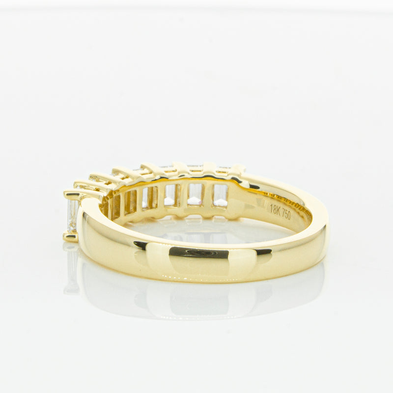 18ct Yellow Gold 1.02ct Emerald Cut Diamond Asra Ring-Ring-Walker & Hall