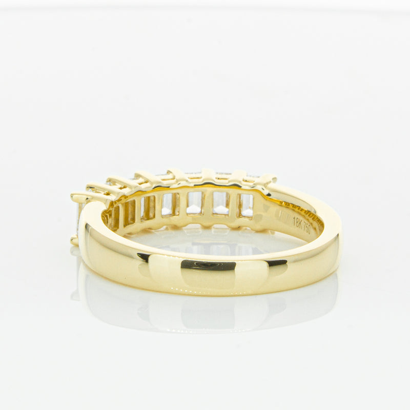 18ct Yellow Gold 1.02ct Emerald Cut Diamond Asra Ring-Ring-Walker & Hall