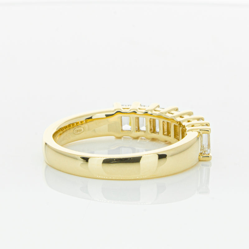 18ct Yellow Gold 1.02ct Emerald Cut Diamond Asra Ring-Ring-Walker & Hall