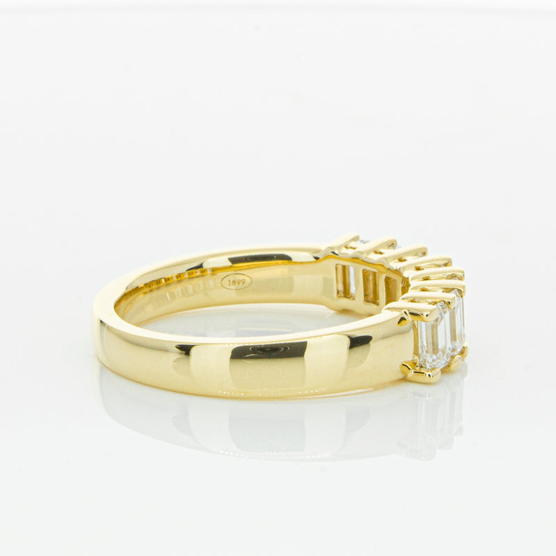 18ct Yellow Gold 1.02ct Emerald Cut Diamond Asra Ring-Ring-Walker & Hall