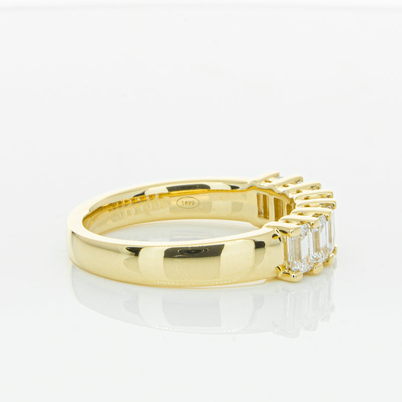 18ct Yellow Gold 1.02ct Emerald Cut Diamond Asra Ring-Ring-Walker & Hall