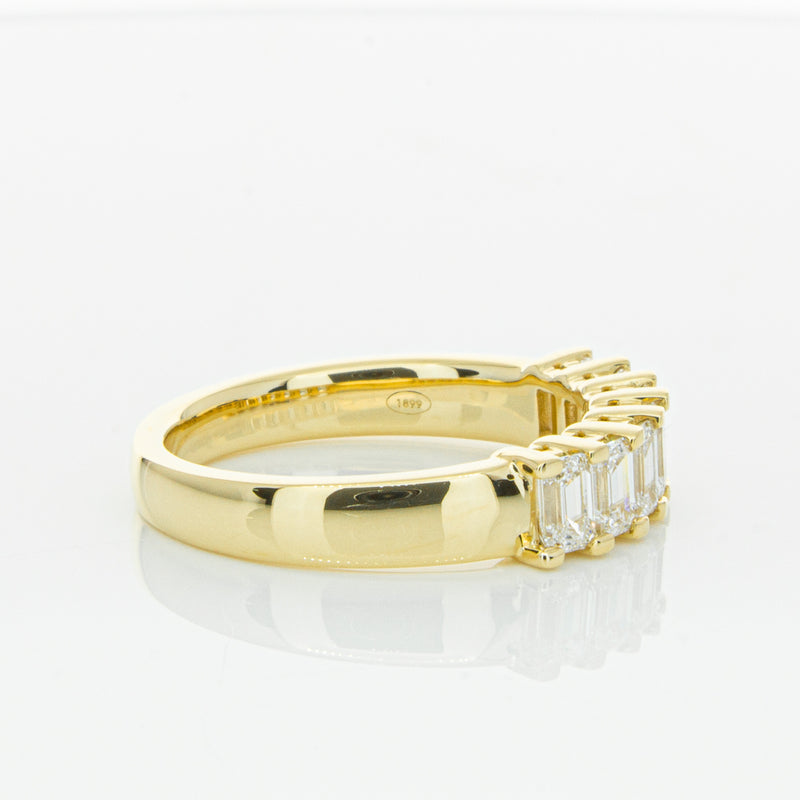18ct Yellow Gold 1.02ct Emerald Cut Diamond Asra Ring-Ring-Walker & Hall