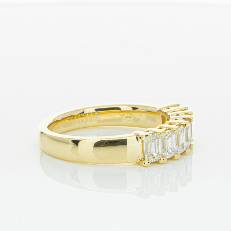18ct Yellow Gold 1.02ct Emerald Cut Diamond Asra Ring-Ring-Walker & Hall