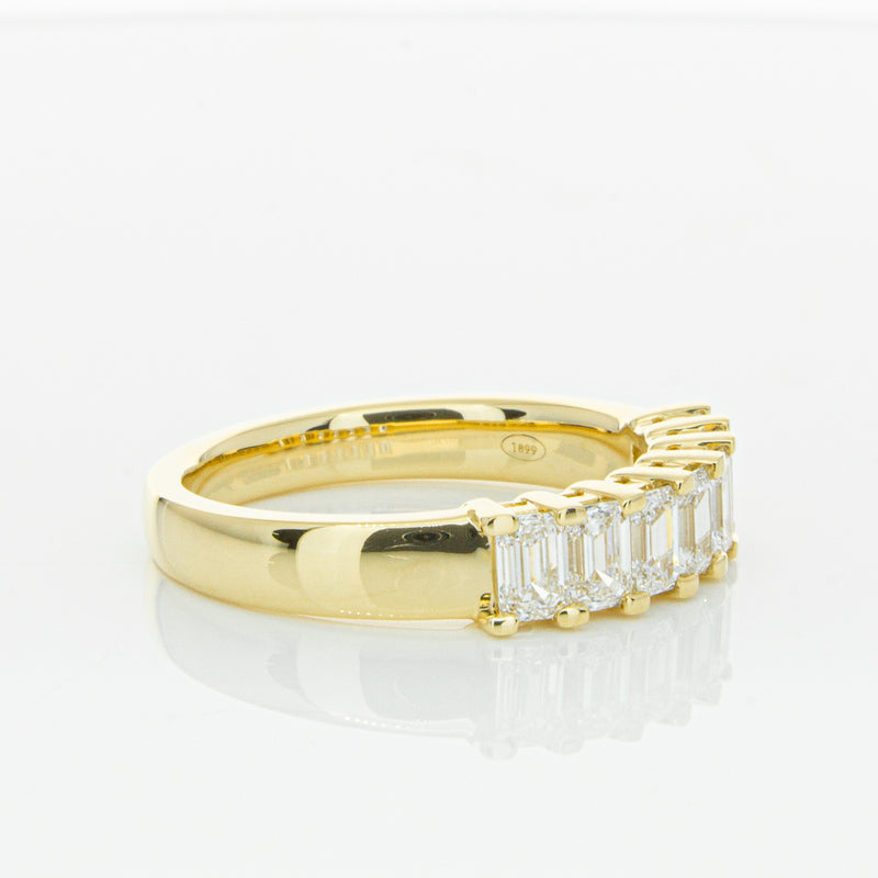 18ct Yellow Gold 1.02ct Emerald Cut Diamond Asra Ring-Ring-Walker & Hall