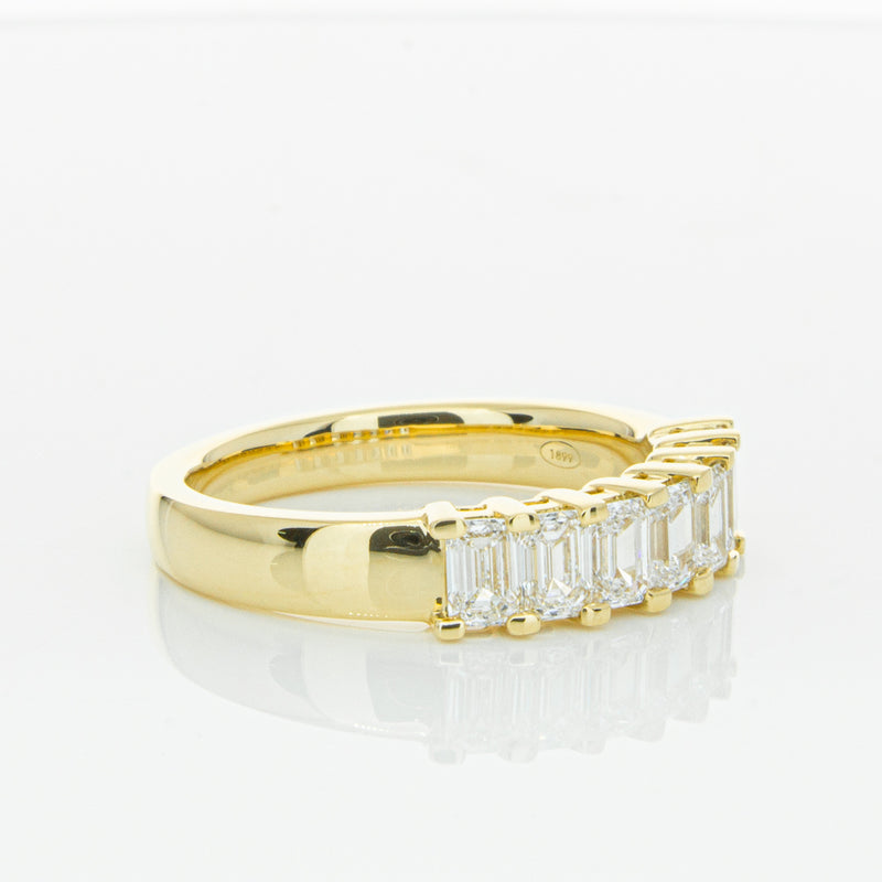 18ct Yellow Gold 1.02ct Emerald Cut Diamond Asra Ring-Ring-Walker & Hall