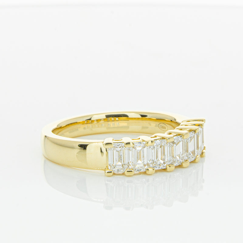 18ct Yellow Gold 1.02ct Emerald Cut Diamond Asra Ring-Ring-Walker & Hall