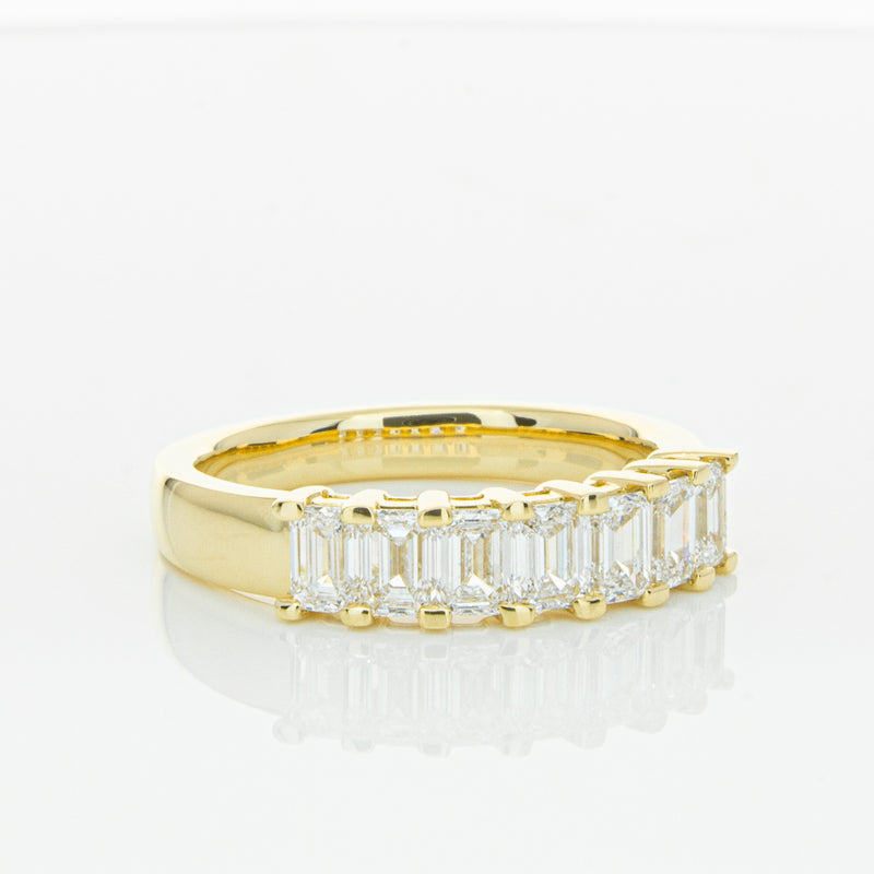 18ct Yellow Gold 1.02ct Emerald Cut Diamond Asra Ring-Ring-Walker & Hall