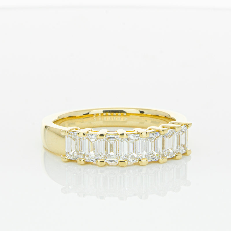 18ct Yellow Gold 1.02ct Emerald Cut Diamond Asra Ring-Ring-Walker & Hall