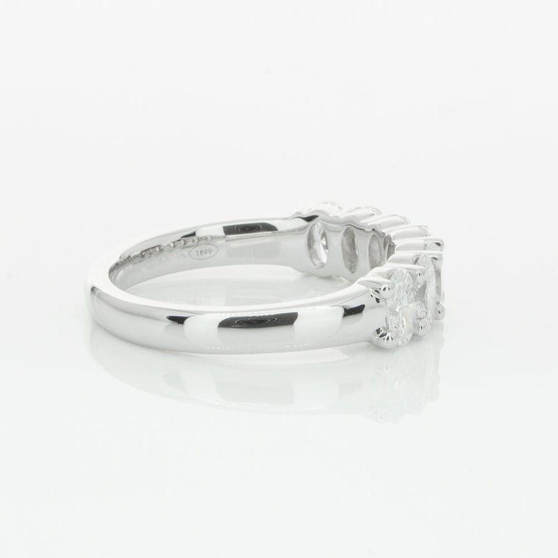 18ct White Gold 1.30ct Oval Cut Diamond Panorama Ring-Ring-Walker & Hall