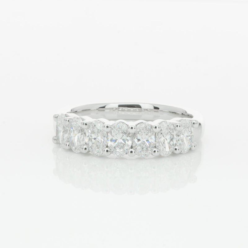 18ct White Gold 1.30ct Oval Cut Diamond Panorama Ring-Ring-Walker & Hall